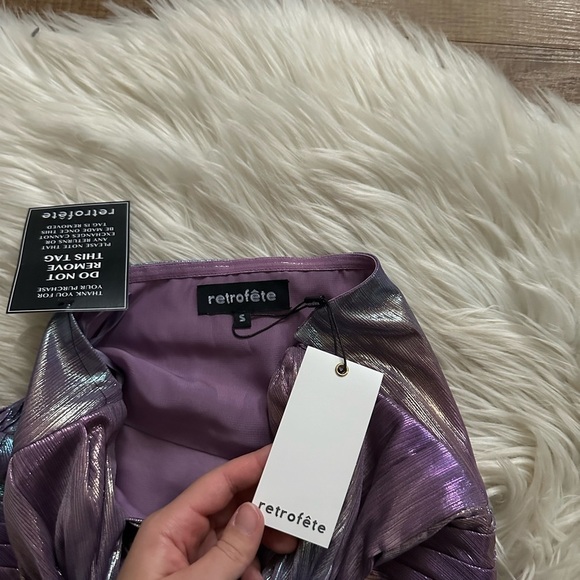 RETROFETE Soleil Dress In Lilac Aurora - Picture 3 of 6